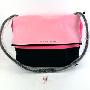 Victoria Secret Pink Black Cooler Bag Neoprene‎ Insulated Beach Bag Brand New